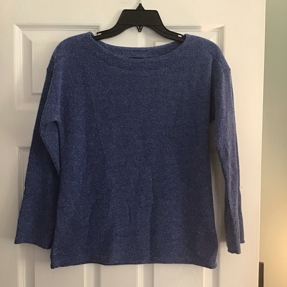 Talbots Sweater Women XS Blue Textured
